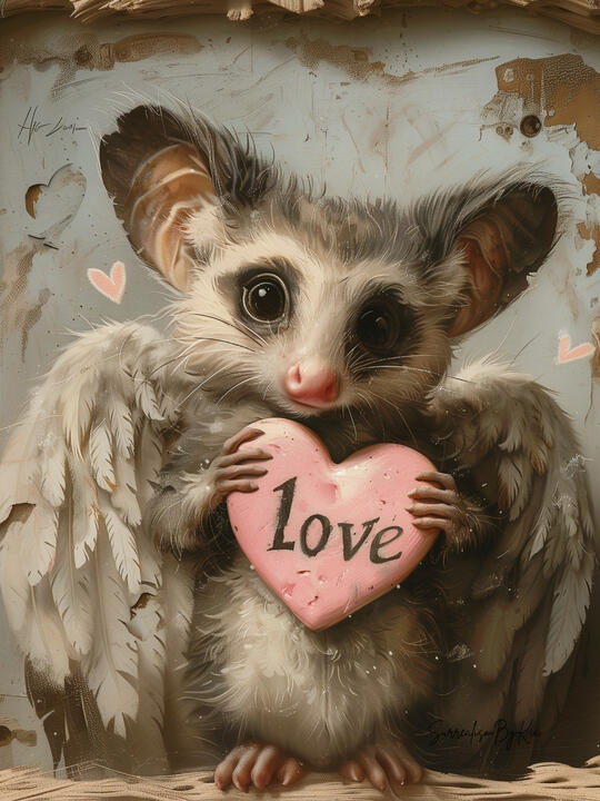 Possum Love Heart